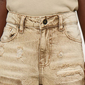 Pantalon déchiré pour garçons de qualité supérieure, style décontracté, avec fermeture boutonnée et passants pour ceinture, design streetwear décontracté - Product Image 3