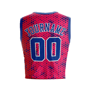 Ensemble de maillots de baseball personnalisés sublimés, col en V, sans manches, imprimé géométrique, tissu respirant en maille extensible dans quatre directions, anti-humidité - Product Image 3