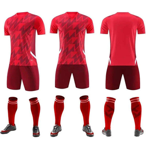 Conjunto de Uniforme de Fútbol Personalizado para Hombre, Transpirable, de Poliéster, Jersey con Cuello en V, Impresión por Transferencia de Calor, Números de Equipo, Ropa Deportiva de Verano - Product Image 3