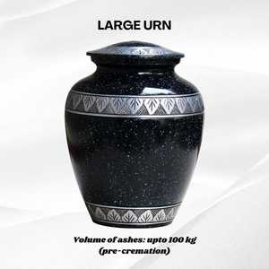 Meilleures Urnes Funéraires Classiques Noires et Argentées en Laiton/Aluminium pour Cendres Humaines Adultes – Style Américain/Européen - Product Image 6