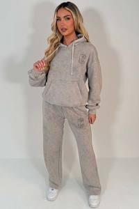 Conjunto Deportivo de Invierno para Mujer, con Capucha, Lavado Ácido, Transpirable, 100% Algodón, Ecológico, Informal - Product Image 6