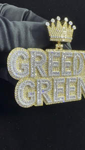 Pendentif Hip Hop en Moissanite Plaqué Argent de Qualité Supérieure, Sertissage Bezel, Haute Brillance, Pierre Synthétique, Idéal pour Soirées et Clubs - Product Image 4