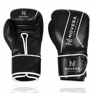 Gants de boxe professionnels haut de gamme en cuir véritable, fermeture auto-agrippante, séchage rapide, évacuation de l'humidité, personnalisables pour l'entraînement et le sparring - Product Image 4
