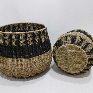 Juego de Macetas Grandes Rústicas de Hierba Marina para Interiores, Porta Plantas, Macetas para Decoración del Hogar - Product Image 6