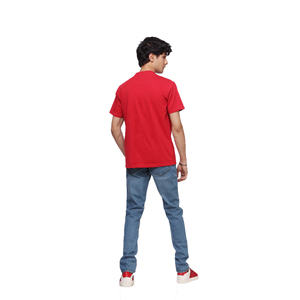 เสื้อยืดคอกว้างทรงปกติสำหรับผู้ชาย ผ้าโพลีเอสเตอร์ 100% แห้งเร็ว เป็นมิตรกับสิ่งแวดล้อม ดีไซน์ทันสมัย น้ำหนักเบา รุ่นใหม่มาแรง - Product Image 2