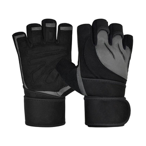 Customized Breathable Lightweight Leather Workout Gloves with Wrist <b>Wrap</b> Support for Weight Lifting and Gym Fitness - Product Image 1