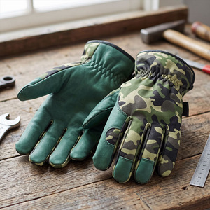 Guantes de Mecánico de Cuero Resistentes al Calor, Antideslizantes, Anticorte, Antiestáticos, que Absorben la Humedad, para Protección en Trabajos al Aire Libre - Product Image 2
