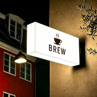 Boîte à lumière LED rotative en acrylique, personnalisée, étanche, pour publicité extérieure, pour café, salon de beauté, haute luminosité