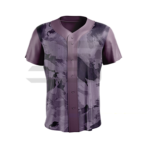 Maillot de baseball unisexe pour adultes pour les sports de compétition, 100% polyester, manches courtes, nom d'équipe personnalisé - Product Image 1