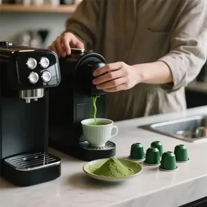 ผงมัทฉะออร์แกนิคเกรด 6A ของญี่ปุ่น 2 กรัม ชาเขียวแบบแคปซูล ขายส่งแคปซูลชาเขียวมัทฉะ แคปซูลชาและกาแฟมัทฉะออร์แกนิค - Product Image 5