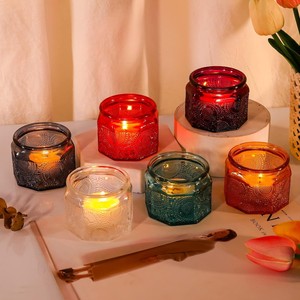 Handcrafted Textured Glass <b>Candle</b> Holders Wholesale | Moradabad India - Product Image 1