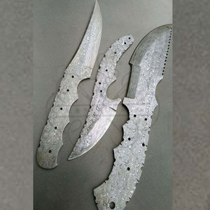 Lote de 3 piezas de hojas en bruto de Damasco forjadas a mano personalizadas - Product Image 4