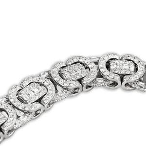 <b>Iced</b> <b>Out</b> Miami <b>Chain</b> Necklace Rhodium Plated Cubic Zirconia Figaro <b>Chain</b> Hip Hop Jewelry for Men - Product Image 3