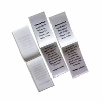 Étiquettes de col personnalisées en polyester écologique pour vêtements, imprimées en sérigraphie sur tissu satiné, plusieurs tailles disponibles
