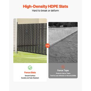 Elegante Recinzione a Catena con Doppia Parete e Doghe Verticali Bloccabili, Doghe per la Privacy in HDPE ad Alta Densità con Blocco Inferiore - Product Image 3