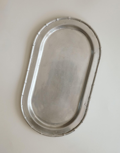 Wholesale Aluminium Oval <b>Metal</b> Tray With <b>Border</b> Antique Farmhouse Decor <b>Metal</b> Platter For Home Hotel & Restaurant Serving Dish - Product Image 5