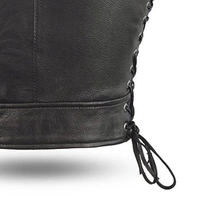 Chaleco de Cuero Genuino para Mujer de Primera Calidad, Impermeable, Relleno de Algodón, Invierno, Alta Calidad, Secado Rápido, Transpirable, Cuello en V con Botones - Product Image 6