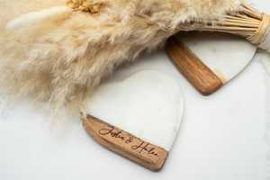Natural Marble And Acacia Wood Coaster Set Handmade <b>Table</b> <b>Protection</b> Accessories for Coffee Mug Glass Cups - Product Image 4