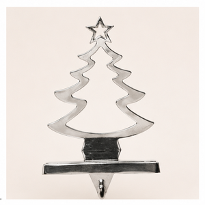 Wholesale Silver Metal Christmas Tree <b>Stocking</b> <b>Holder</b> For Mantel Weighted Non-Slip Zinc Alloy <b>Stocking</b> Hanger Decoration - Product Image 1