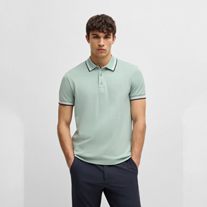 Polo homme style streetwear, couleur unie, coupe slim, t-shirt de golf, respirant, manches courtes, tendance - Product Image 2