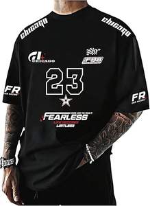 T-shirt graphique vintage à manches courtes pour l'été, style streetwear et course automobile - Product Image 4