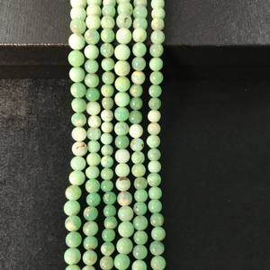 Cuentas Lisas de Crisoprasa 100% Naturales, Certificadas por IGI, Grado AA, 6-6.5mm-6-7mm, Color Verde Piedra, Fire Vivaaz Gems Jaipur - Product Image 5