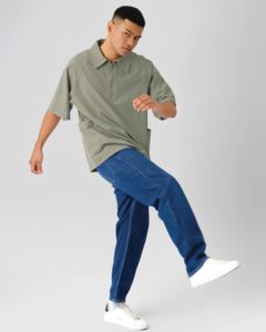 Polo Homme Oversize Personnalisé avec Logo OEM, T-shirts Polo de Rugby Imprimés Grande Taille, Manches Tombantes Décontractées pour l'Été - Product Image 4