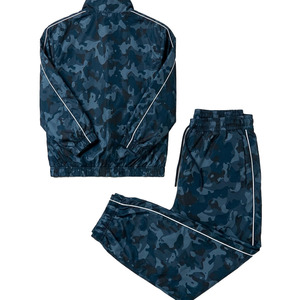 Streetwear Men's Tracksuit Custom Blue <b>Camo</b> Two Piece Set Lightweight Nylon Windbreaker <b>Jacket</b> Wholesale <b>Waterproof</b> Jogging Suit - Product Image 4