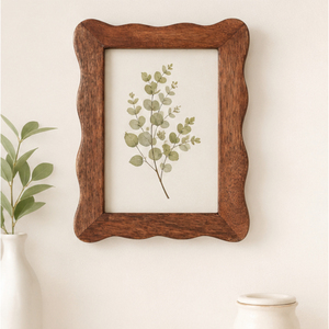 Handcrafted Scalloped Wooden Photo <b>Frame</b> Natural Wavy <b>Border</b> <b>Picture</b> <b>Frame</b> for Tabletop Display Home Decor Table <b>Picture</b> <b>Frames</b> - Product Image 4