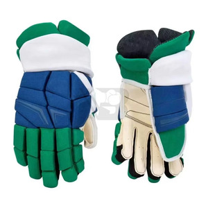 Guantes de hockey sobre hielo fabricados en Pakistán, guantes de protección para las manos, guantes de hockey sobre hielo de color blanco y gris. - Product Image 5