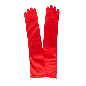 Costume d'Halloween pour femme, accessoires sexy, mariage, noir, blanc, rouge, rose, longs gants d'opéra en satin - Product Image 2