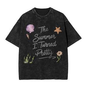 T-shirt surdimensionné en coton Team Conrad Cousins Beach pour homme, décontracté, à manches courtes, imprimé floral, col rond, style vintage - Product Image 4