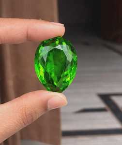 Pierre précieuse grenat vert naturel certifiée, pierre de cristal verte pour la fabrication de bijoux - Product Image 6