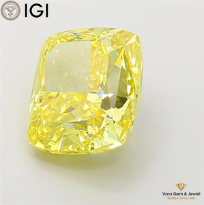 ใบรับรอง IGI เพชรทรงคุชชั่น 4.01 กะรัต สีเหลืองแฟนซีสดใส ความสะอาดระดับ VS2 เพชร CVD ที่ปลูกในห้องปฏิบัติการ สำหรับเครื่องประดับผู้หญิงทันสมัย - Product Image 6