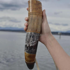 Auténtico Cuerno de Buey, Vaca o Búfalo, Sonido Fuerte y Claro, Hecho a Mano para Señalización al Aire Libre, Caza, Festivales y Eventos Tribales - Product Image 1