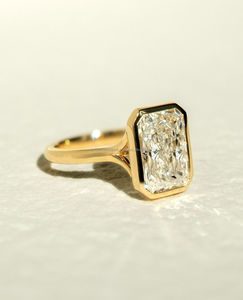 IGI/GIA Lab Grown Cut Diamond Vintage 14k jaune mariage/bague de fiançailles unisexe or blanc fin pour anniversaire fête-digne - Product Image 3