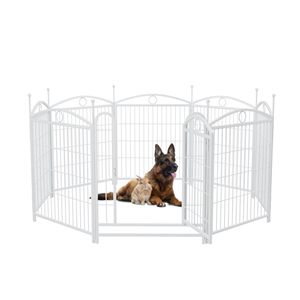 Recinto per Cani in Metallo Resistente da 32 Pollici con 8 Pannelli, Box per Esercizio Interno/Esterno e Recinzione per Cuccioli, Cancelli e Box per Animali Domestici con Porta Facile da Aprire - Product Image 5