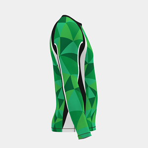 T-shirt de sport unisexe à manches longues à compression par sublimation personnalisée, sous-vêtement de performance athlétique avec logo frontal - Product Image 4