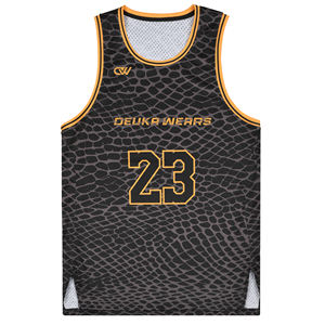 Maillots de basket-ball personnalisés en gros, design personnalisé, sublimés, grande taille, imprimés, été, tissu en maille respirant Dry-Fit, équipe personnalisée - Product Image 1