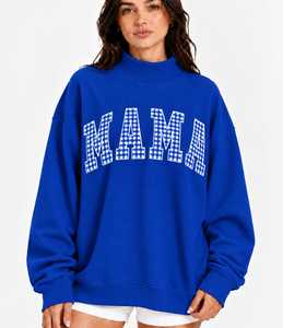 Sweat-shirt d'hiver surdimensionné à col montant personnalisé pour femmes, tendance, tissu de haute qualité, écologique, respirant - Product Image 3