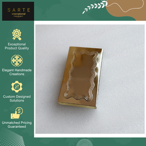 Eco-Friendly Durable Engraved Modern Brass <b>Matchbox</b> Sleeve Handmade Metal Match Holder Safety Cover Available with Gold/Silver - Product Image 3