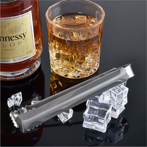 Accessoires de cuisine, mini bar argenté, outils à café, pinces à glace en acier inoxydable, pinces de service - Product Image 1