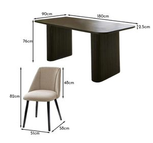 Juego de Mesa de Comedor Rectangular de Madera de Teca Sólida Le Bernardin, Estilo Minimalista - Product Image 6