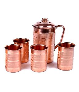 Utensilios de cocina de acero inoxidable Ayurveda de calidad de recipiente de 70 pies 100% cobre puro martillado diferentes formas tamaños titanio para - Product Image 6