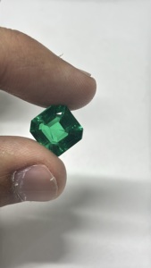 Esmeralda colombiana cultivada en laboratorio, forma octogonal, piedras preciosas sueltas al por mayor para la fabricación de joyas, aretes, collares, 10 mm - Product Image 5