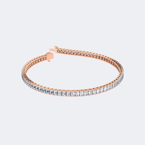 Pulsera con Diamantes de Corte Esmeralda de 8.00 CTW de Peso Total, Diseño Lineal - Product Image 3