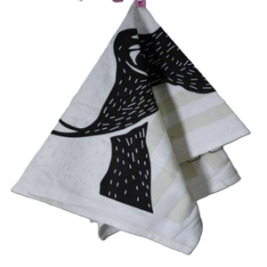 Essuie-tout en coton et lin 100 % biologique, respirant, écologique, avec logo floral personnalisé, promotion à prix réduit, cadeau pour la cuisine - Product Image 4