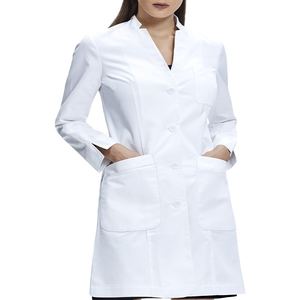 เสื้อกาวน์แพทย์แขนยาวแบบยูนิเซ็กซ์สำหรับโรงพยาบาล สีขาว สำหรับเภสัชกรรมและการแพทย์ - Product Image 6