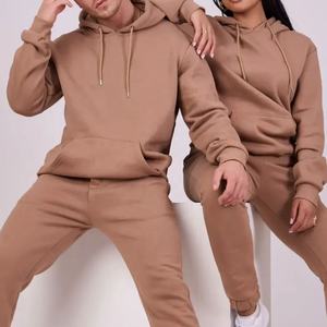 Chándal con capucha para mujer ajustado de Algodón 100% con logotipo personalizado, ropa deportiva de dos piezas de terciopelo de secado rápido para correr, forro polar estampado - Product Image 6