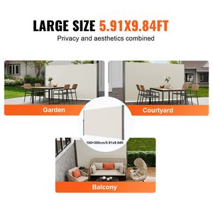 Tenda da Sole Retrattile in Alluminio per Patio 71FT X 118FT con Telo in Poliestere Impermeabile da 280g e Materiale PC - Product Image 6